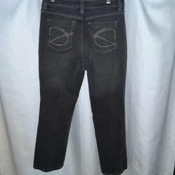 Chicos Women's 0 (US S/4) Platinum Black‎ Jeans Rhinestones Studded Denim Y2K - Picture 1 of 10